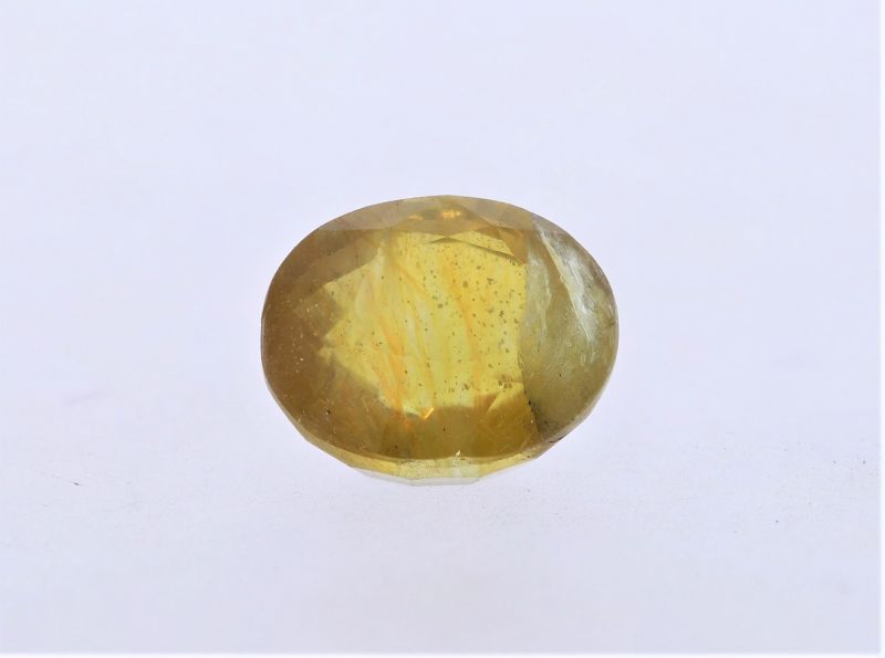 Natural Yellow Sapphire Gemstone  Pukhraj Ratan  5.1 Carat Weight  Origin Sri Lanka 131752