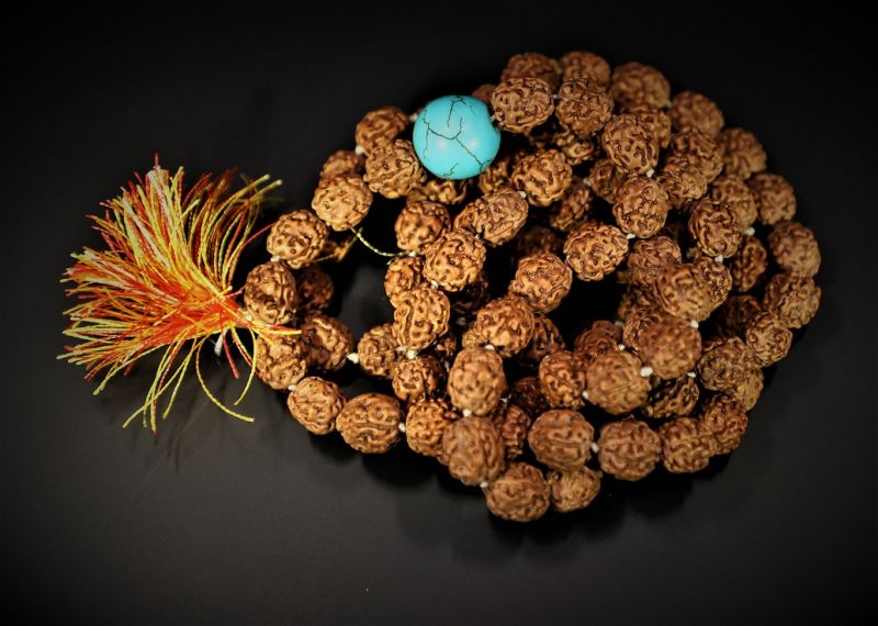 4 Mukhi Rudraksh Mala with Firoza (Indonesia)