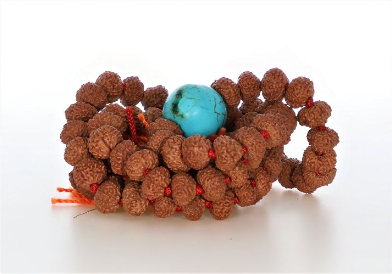 7 Mukhi Rudraksh Mala with Firoza (Indonesia)