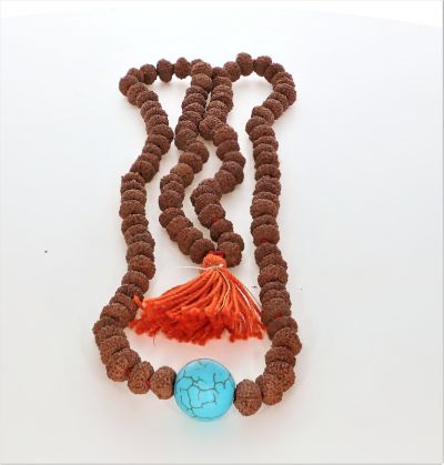 7 Mukhi Rudraksh Mala with Firoza (Indonesia)