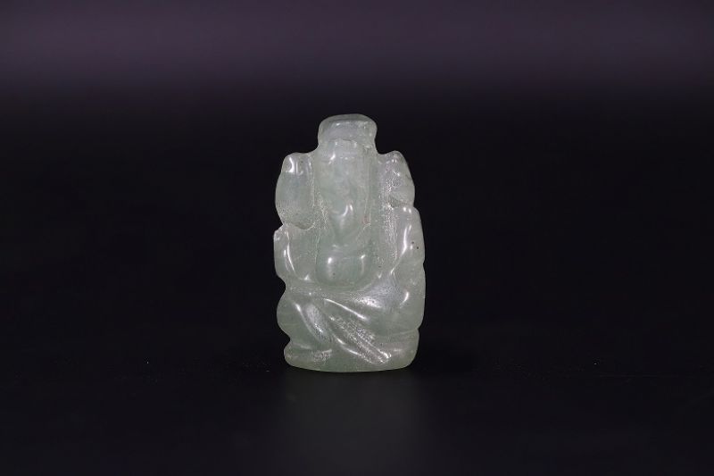 Ganesh Murti green Jade Stone