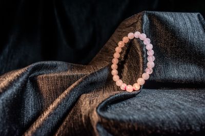 Rose Quartz Bracelet Round Beads