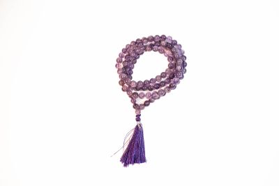 Purple Hakik (or purple agate) Japa Mala